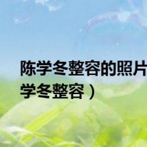 陈学冬整容的照片（陈学冬整容）