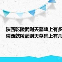 陕西乾陵武则天墓碑上有多少字（陕西乾陵武则天墓碑上有几个字）