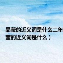 晶莹的近义词是什么二年级（晶莹的近义词是什么）