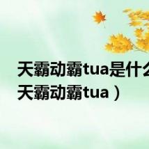 天霸动霸tua是什么梗（天霸动霸tua）