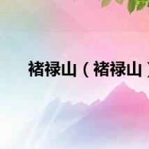 褚禄山（褚禄山）