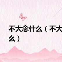 不大念什么（不大念什么）