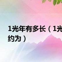 1光年有多长（1光年大约为）
