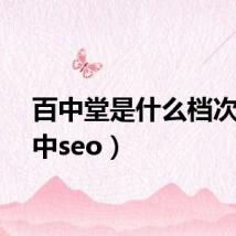 百中堂是什么档次（百中seo）