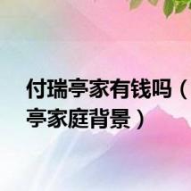 付瑞亭家有钱吗（付瑞亭家庭背景）