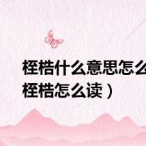 桎梏什么意思怎么读（桎梏怎么读）