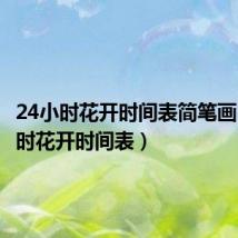 24小时花开时间表简笔画（24小时花开时间表）
