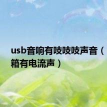 usb音响有吱吱吱声音(usb音箱有电流声)