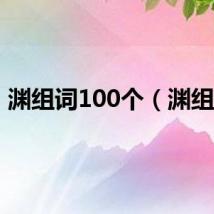 渊组词100个（渊组词）