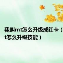 我叫mt怎么升级成红卡(我叫mt怎么升级技能)