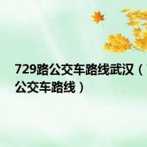 729路公交车路线武汉（729路公交车路线）