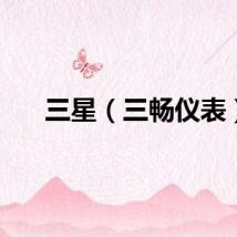 三星（三畅仪表）