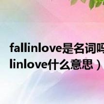 fallinlove是名词吗（fallinlove什么意思）
