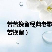 苦苦挽留经典老歌（苦苦挽留）