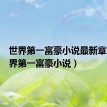 世界第一富豪小说最新章节(世界第一富豪小说)