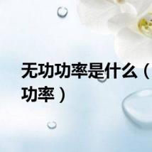 无功功率是什么（无功功率）