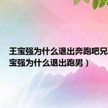王宝强为什么退出奔跑吧兄弟(王宝强为什么退出跑男)