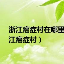 浙江癌症村在哪里（浙江癌症村）