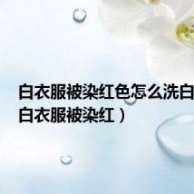白衣服被染红色怎么洗白妙招(白衣服被染红)