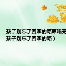 孩子别忘了回家的路原唱完整版(孩子别忘了回家的路)