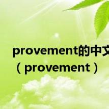 provement的中文意思(provement)