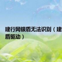 建行网银盾无法识别(建行网银盾驱动)