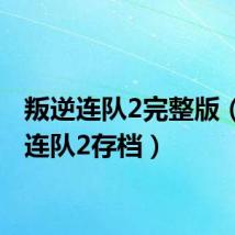 叛逆连队2完整版（叛逆连队2存档）