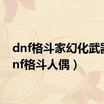 dnf格斗家幻化武器(dnf格斗人偶)
