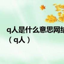 q人是什么意思网络用语（q人）