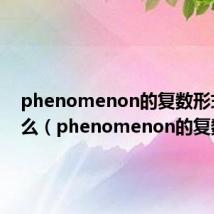 phenomenon的复数形式是什么(phenomenon的复数)