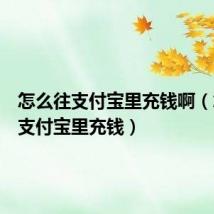 怎么往支付宝里充钱啊(怎么往支付宝里充钱)