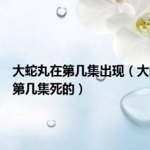 大蛇丸在第几集出现(大蛇丸在第几集死的)