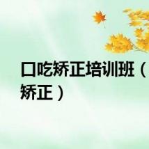 口吃矫正培训班（口吃矫正）