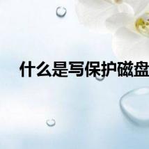 什么是写保护磁盘？