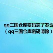 qq三国仓库密码忘了怎么找回来(qq三国仓库密码清除)