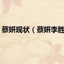 蔡妍现状（蔡妍李胜基）
