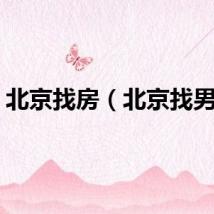 北京找房（北京找男友）