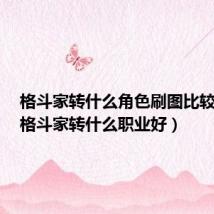 格斗家转什么角色刷图比较厉害(格斗家转什么职业好)