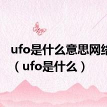 ufo是什么意思网络用语(ufo是什么)
