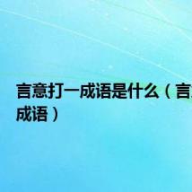 言意打一成语是什么(言意打一成语)