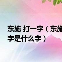 东施 打一字(东施打一字是什么字)