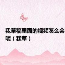 我草稿里面的视频怎么会没有了呢(我草)