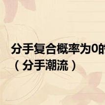 分手复合概率为0的表现（分手潮流）