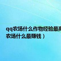 qq农场什么作物经验最高（qq农场什么最赚钱）