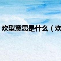 欢型意思是什么（欢型）