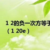 1 2的负一次方等于多少（1 20e）