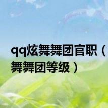 qq炫舞舞团官职(qq炫舞舞团等级)