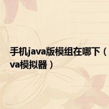 手机java版模组在哪下（手机java模拟器）