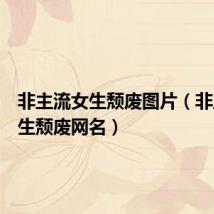 非主流女生颓废图片（非主流女生颓废网名）