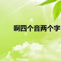 啊四个音两个字